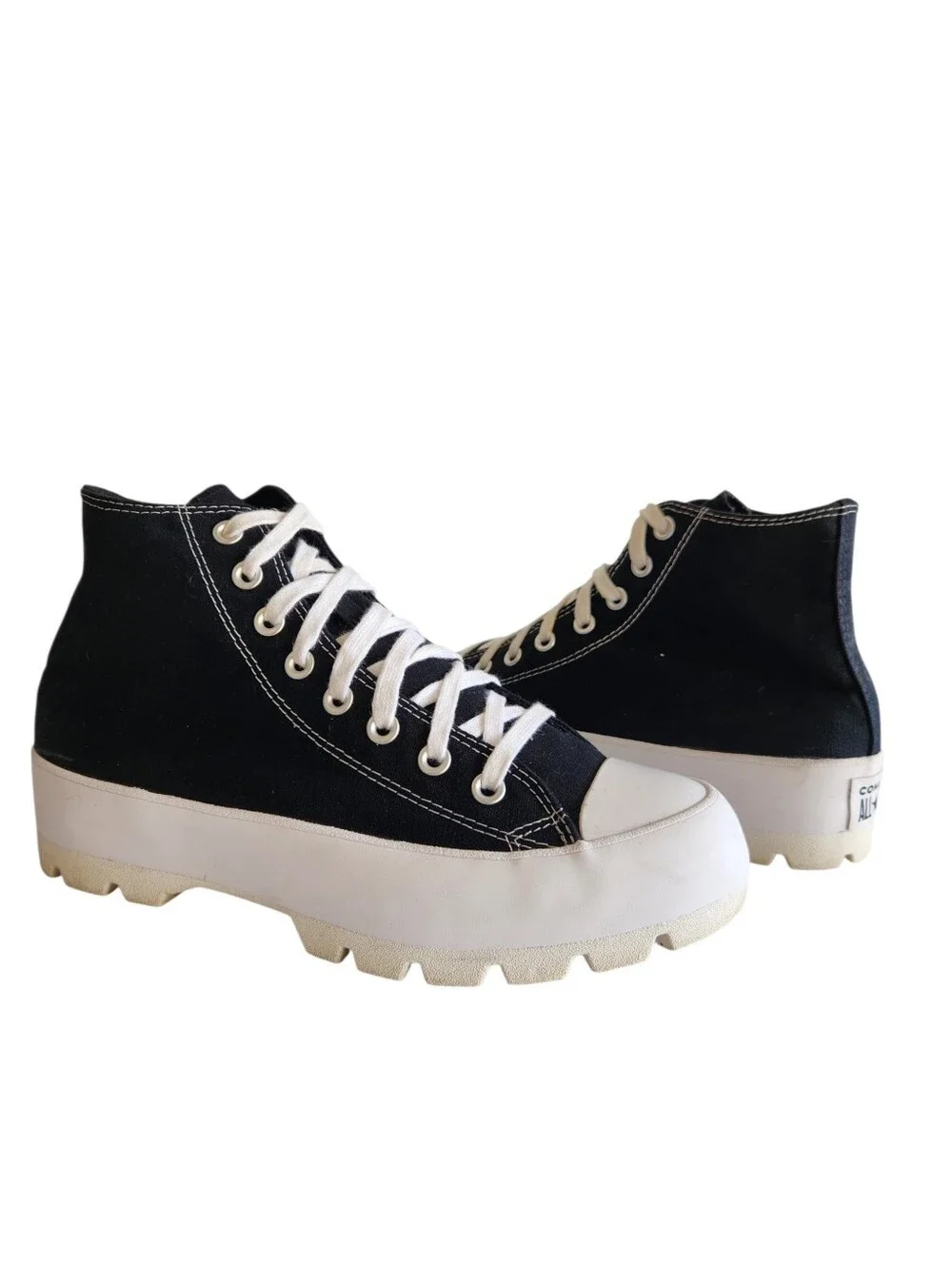 Converse Chuck Taylor All Star Lugged High Black Shoes US Size 9.5 Womens